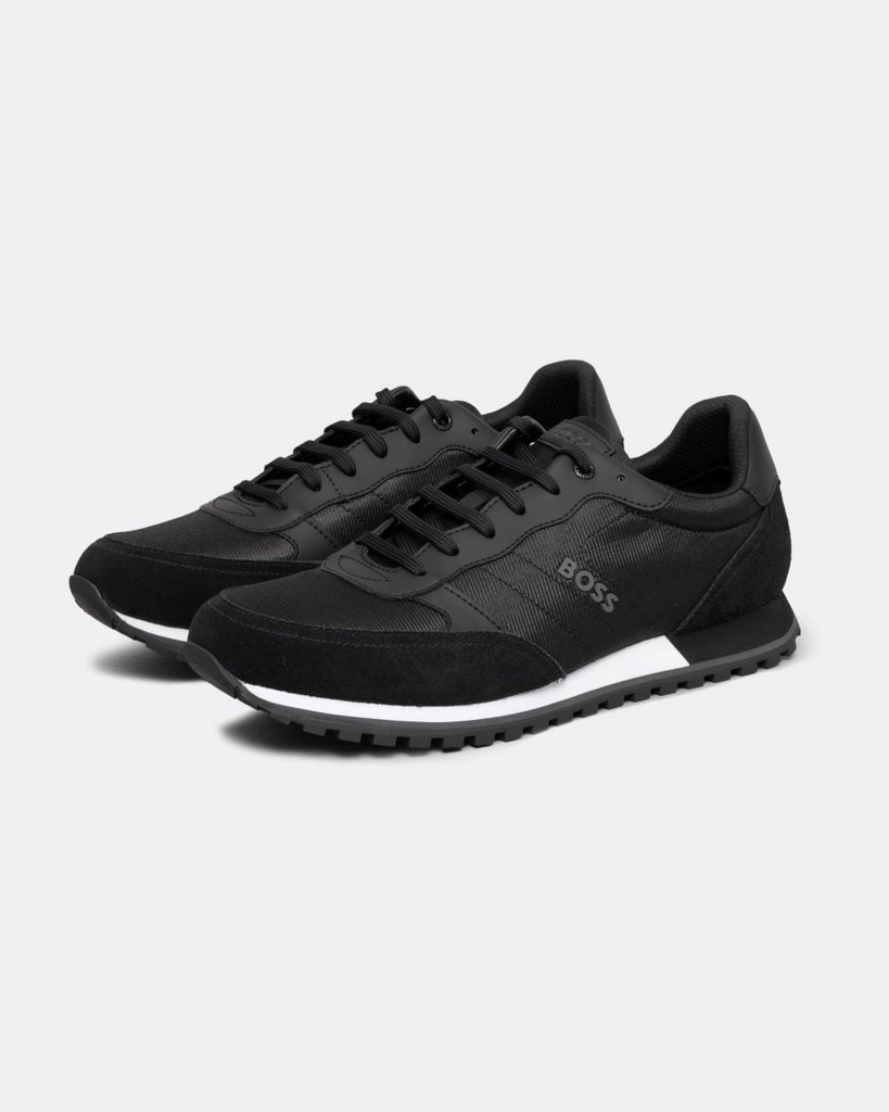 Hugo Boss Parkour L Mens Running Style Trainers In Mixed Materials With Logo Details NOS - Black - Size UK 12